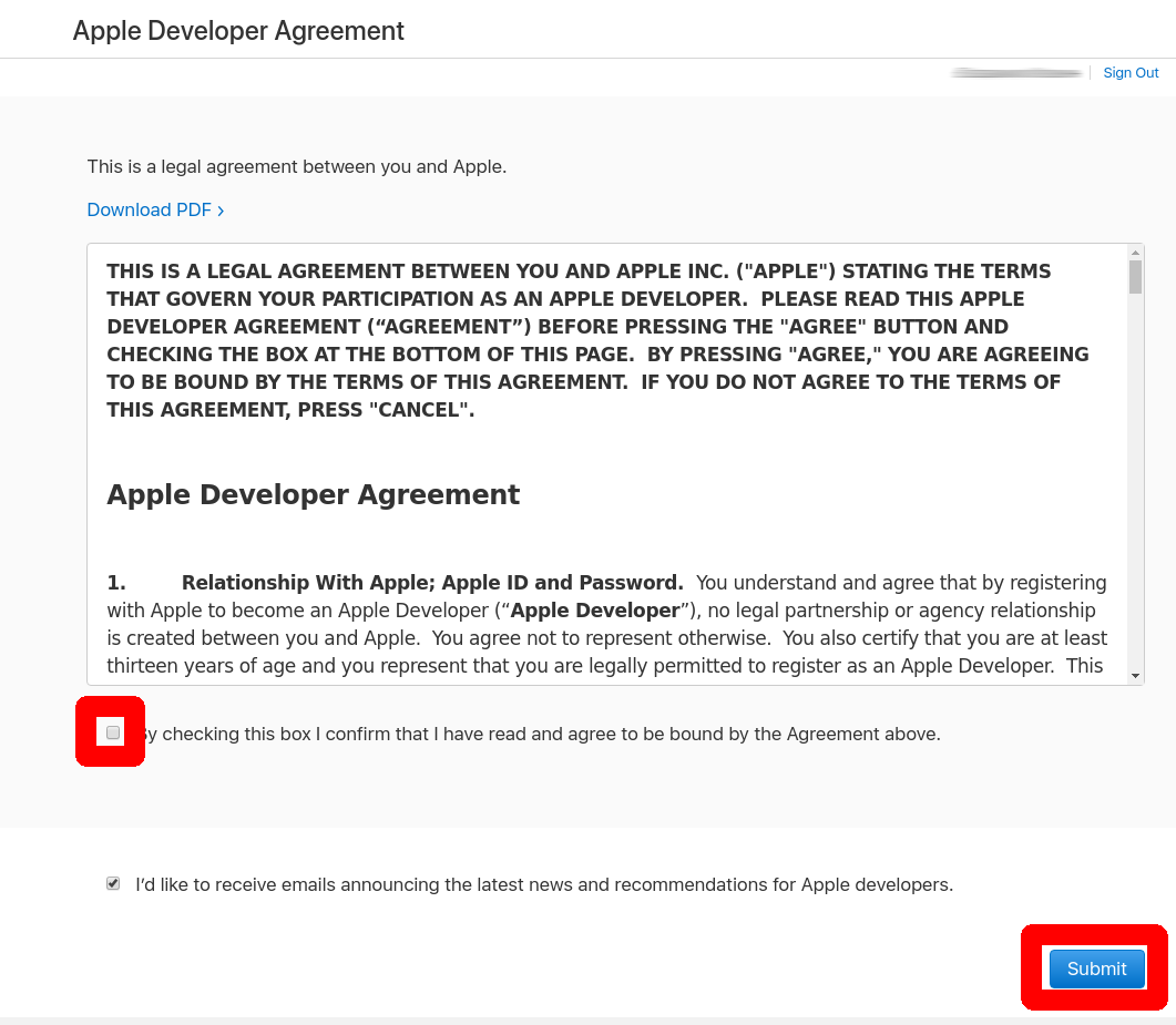 Agreement Ios Apple Developer